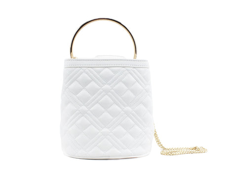 LOVE MOSCHINO Borsa Secchiello Trapuntata Quilted Nappa Pu Bianco JC4082PP1CLA2100