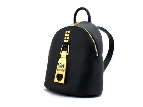 LOVE MOSCHINO Zaino Pu Logo Metal Nero JC4087PP1CLN0000