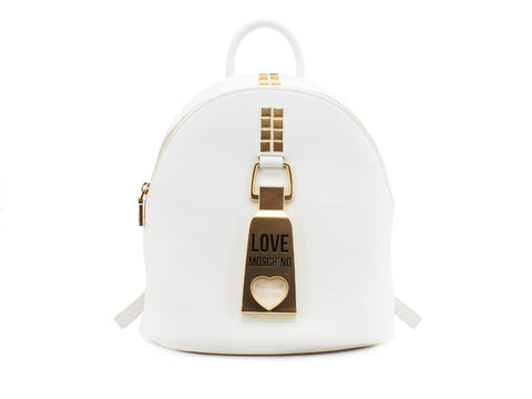 LOVE MOSCHINO Zaino Pu Logo Metal Bianco JC4087PP1CLN0100