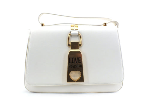 LOVE MOSCHINO Borsa Rigido Logo Metal Bianco JC4091PP1CLN0100