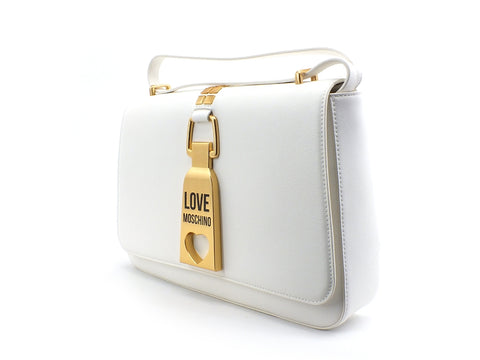 LOVE MOSCHINO Borsa Rigido Logo Metal Bianco JC4091PP1CLN0100