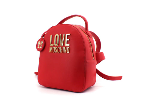 LOVE MOSCHINO Zaino Bonded Pu Logo Rosso JC4101PP1CLJ050A
