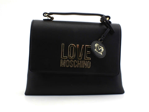 LOVE MOSCHINO Borsa Manico Bonded Logo Oro Nero JC4102PP1CLJ000A