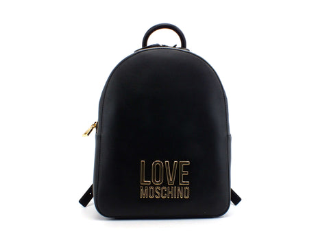 LOVE MOSCHINO Zaino Bonded Pu Logo Oro Nero JC4109PP1CLJ000A