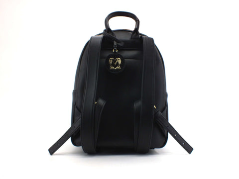 LOVE MOSCHINO Zaino Bonded Pu Logo Oro Nero JC4109PP1CLJ000A