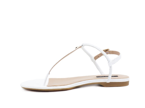 PATRIZIA PEPE Sandalo Infradito Borchie Gold Bianco 2VA248-A3KW
