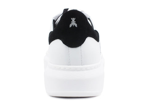 PATRIZIA PEPE Sneaker Pelle Logo White Black 2V9708-A3KW