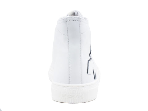 PATRIZIA PEPE Sneaker Hi Pelle Logo White 2VA259-A3KW