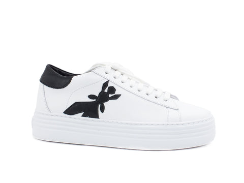 PATRIZIA PEPE Sneaker Pelle Logo Black White 2VA097-A3KW