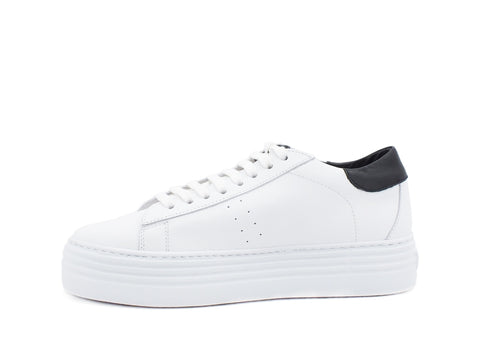 PATRIZIA PEPE Sneaker Pelle Logo Black White 2VA097-A3KW