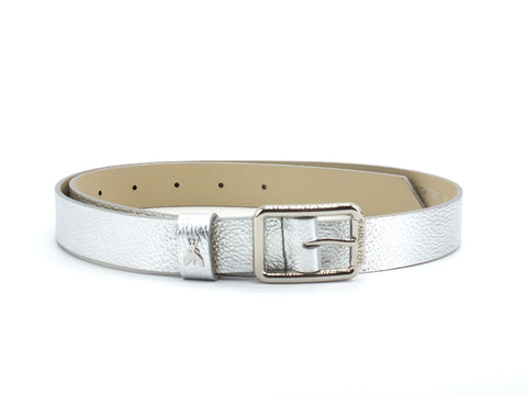 PATRIZIA PEPE Cintura Pelle Laminata Silver 2V6408-A4U8