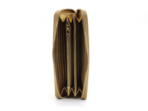 PATRIZIA PEPE Portafoglio Donna Zip Around Oro Gold Star 2V4879-A4U8N