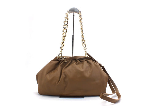STEVE MADDEN Borsa Clutch Pelle Manici Catena Tan BREVIVE