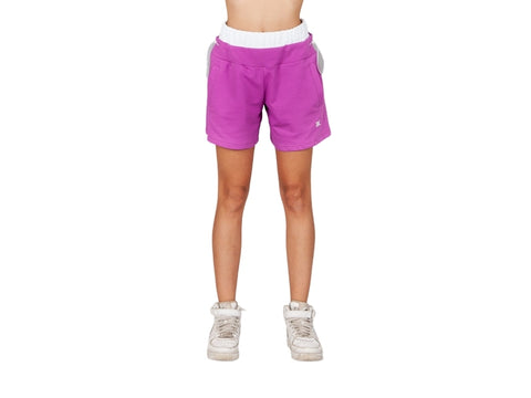 WOLM Pantaloncino Shorts Doppio Elastico Donna Violet 21PEW107