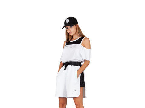 WOLM Maglia Canotta Basket Inserto Traforato White 21PEW176