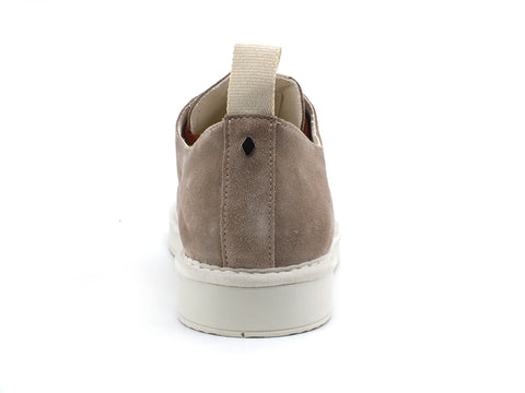 PAN CHIC Low Cut Sneaker Uomo Suede Dovegrey Burnt Orange P01M14001S8