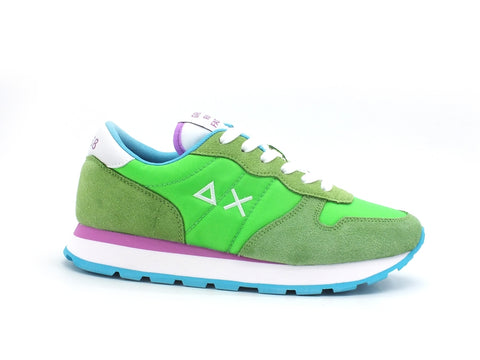 SUN68 Ally Solid Nylon Sneaker Donna Verde Chiaro Z31201