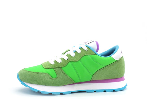 SUN68 Ally Solid Nylon Sneaker Donna Verde Chiaro Z31201