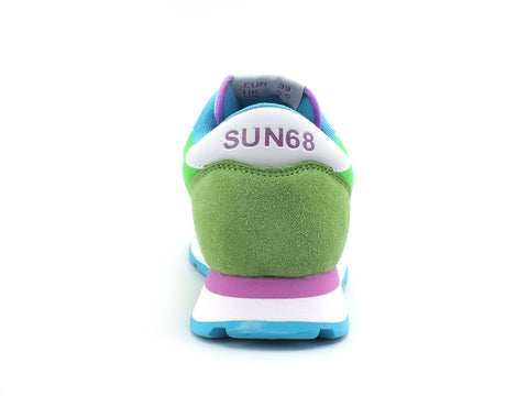 SUN68 Ally Solid Nylon Sneaker Donna Verde Chiaro Z31201