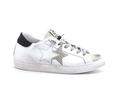 2STAR Sneaker Low Donna Tricolor Bianco Nero Ghiaccio 2SD2806