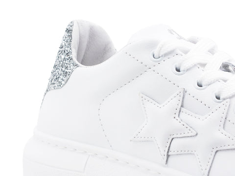 2STAR Sneaker PR Donna Retro Glitter White 2SD2880