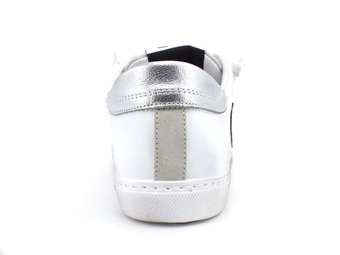 2STAR Sneaker Low Donna Stelle Glitter Silver Black White 2SD2814