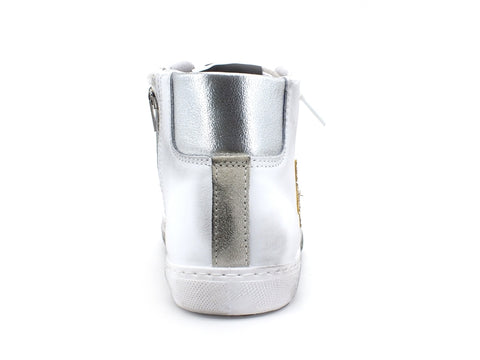 2STAR Sneaker High Stelle Glitter Silver Gold White 2SD2940