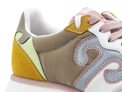 WUSHU Ruy Master Sneaker Running Donna Taupe Panna Multi M161