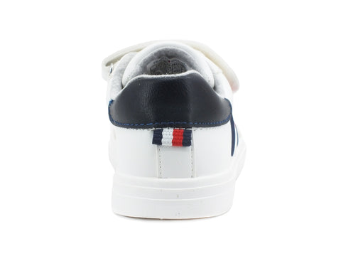 TOMMY HILFIGER Sneaker Bambina Strap Bande White Blue Red T1B4-30702