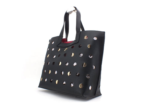 LE PANDORINI Iris Bag Day Borsa Manici Traforata Black PE21DAM02782-02