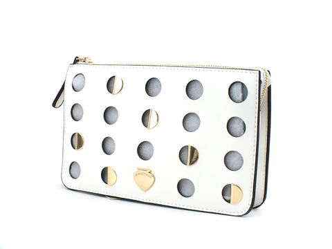 LE PANDORINI Iris Mini Day Borsa Pochette Traforata Off White PE21DAO02784-01