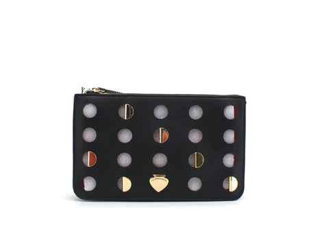 LE PANDORINI Iris Mini Day Borsa Pochette Traforata Black PE21DAO02784-03
