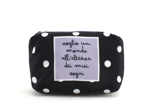 LE PANDORINE Papaya Mini Sogni Borsa Pochette Trousse Black Lilac PE21DBI02804-12
