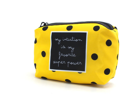 LE PANDORINE Papaya Mini Power Borsa Pochette Trousse Yellow Black PE21DBI02804-14