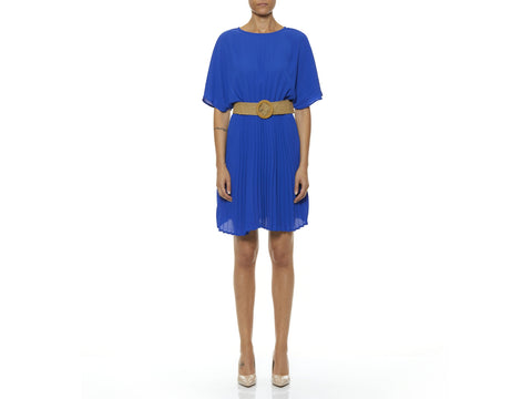 KORALLINE Mini Abito Plisse Donna Bluette 842