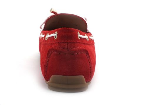 GEOX Mocassino Suede Nappina Red White D154RC022BCC0003