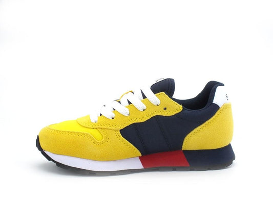 SUN68 Boy's Jaki Bicolor Sneaker Running Bambino Yellow Z31311 - Sandrini Calzature e Abbigliamento