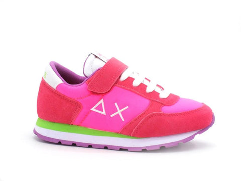 SUN68 Girl's Ally Nylon Sneaker Running Fluo Bambina Fuxia Fluo Z31401 - Sandrini Calzature e Abbigliamento
