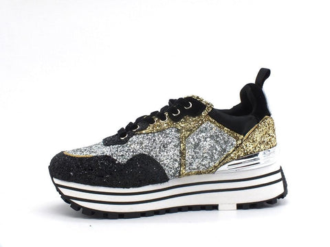 LIU JO Maxi Wonder 1 Sneaker Glitter - Sandrini Calzature e Abbigliamento