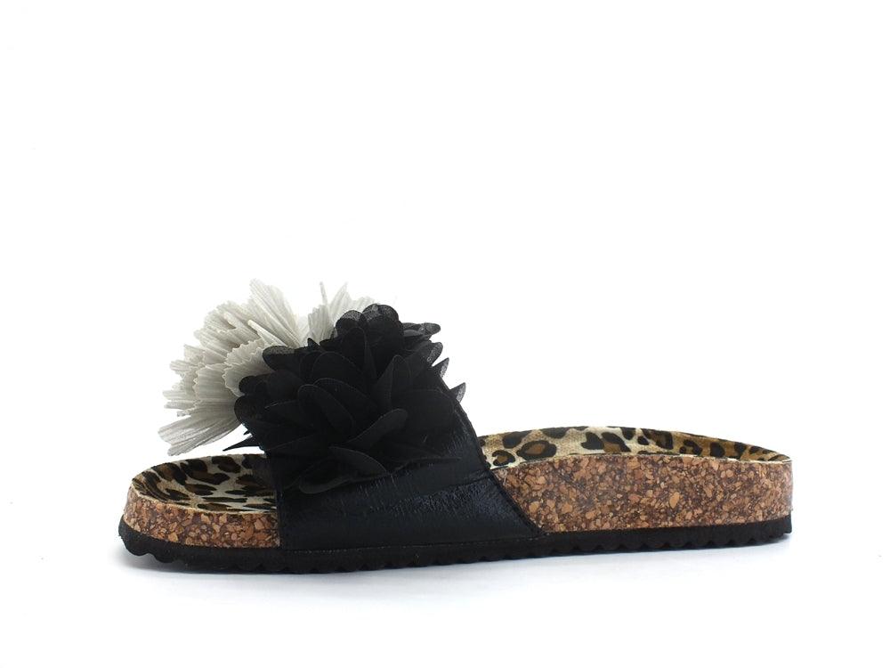 COLORS OF CALIFORNIA Ciabatta Leo Fiore Black HC.BIO053 - Sandrini Calzature e Abbigliamento