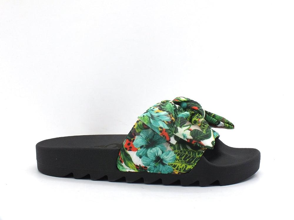 COLORS OF CALIFORNIA Ciabatta Leo Fiore Black HC.BIO053 - Sandrini Calzature e Abbigliamento