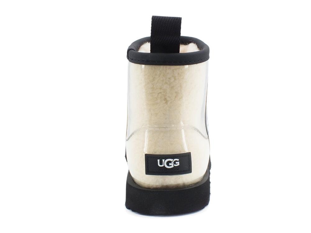 UGG Kids Classic Clear Mini II Stivaletto Pelo Natural Black K1112386K - Sandrini Calzature e Abbigliamento