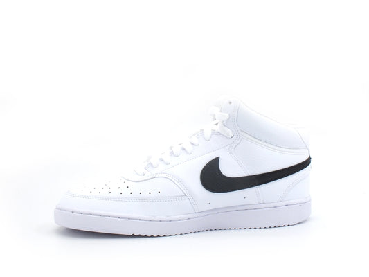 NIKE Court Vision Mid Sneaker White Black CD5466-101