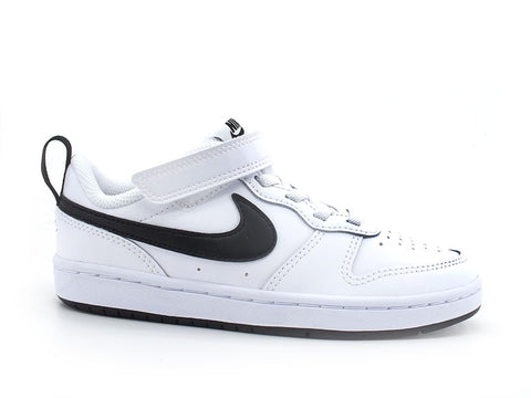 NIKE Court Borough Low 2 (PSV) Sneaker White Black BQ5451-104
