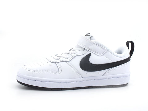 NIKE Court Borough Low 2 (PSV) Sneaker White Black BQ5451-104