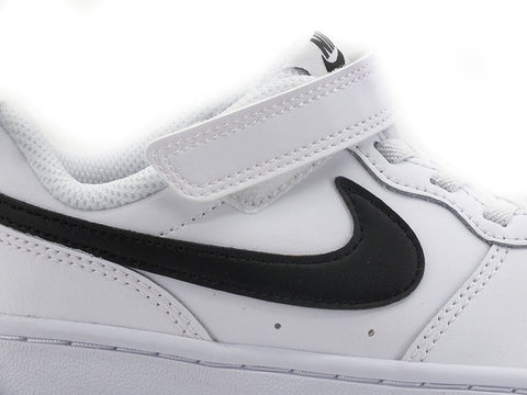 NIKE Court Borough Low 2 (PSV) Sneaker White Black BQ5451-104
