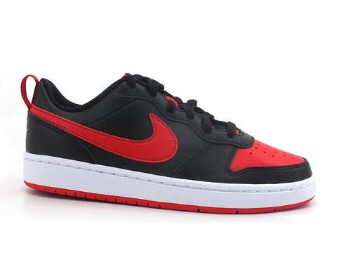 NIKE Court Borough Low 2 (GS) Sneaker Black Red White BQ5448-007