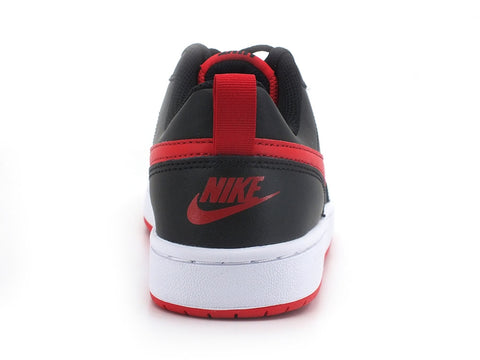 NIKE Court Borough Low 2 (GS) Sneaker Black Red White BQ5448-007