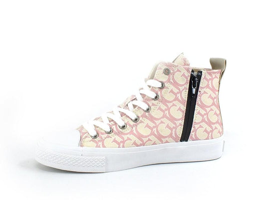 GUESS Sneaker Hi Canvas Loghi White Pink FL5ERHFAL12 - Sandrini Calzature e Abbigliamento