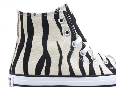 CONVERSE C.T. All Star Sneaker Hi Animalier Zebra Black Greige White 166258C